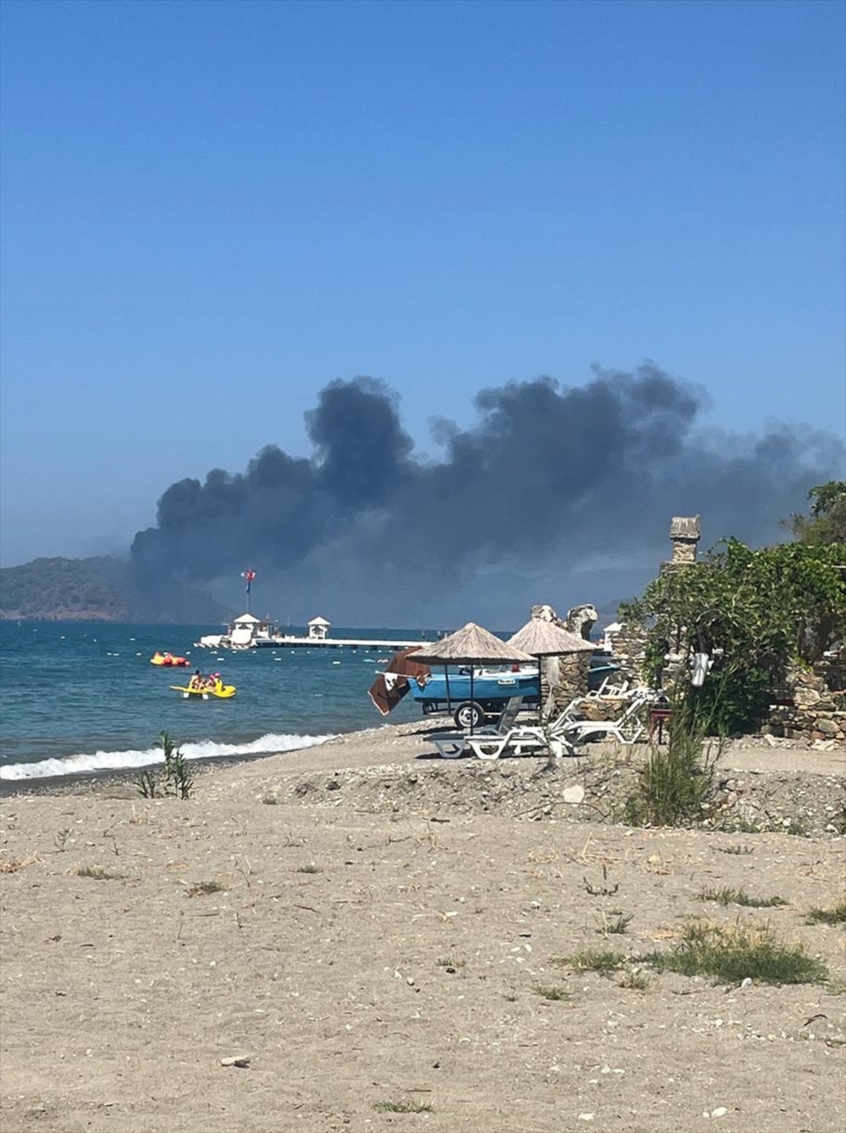 Fethiye\'de Günlük Tur Teknesinde Yangın
