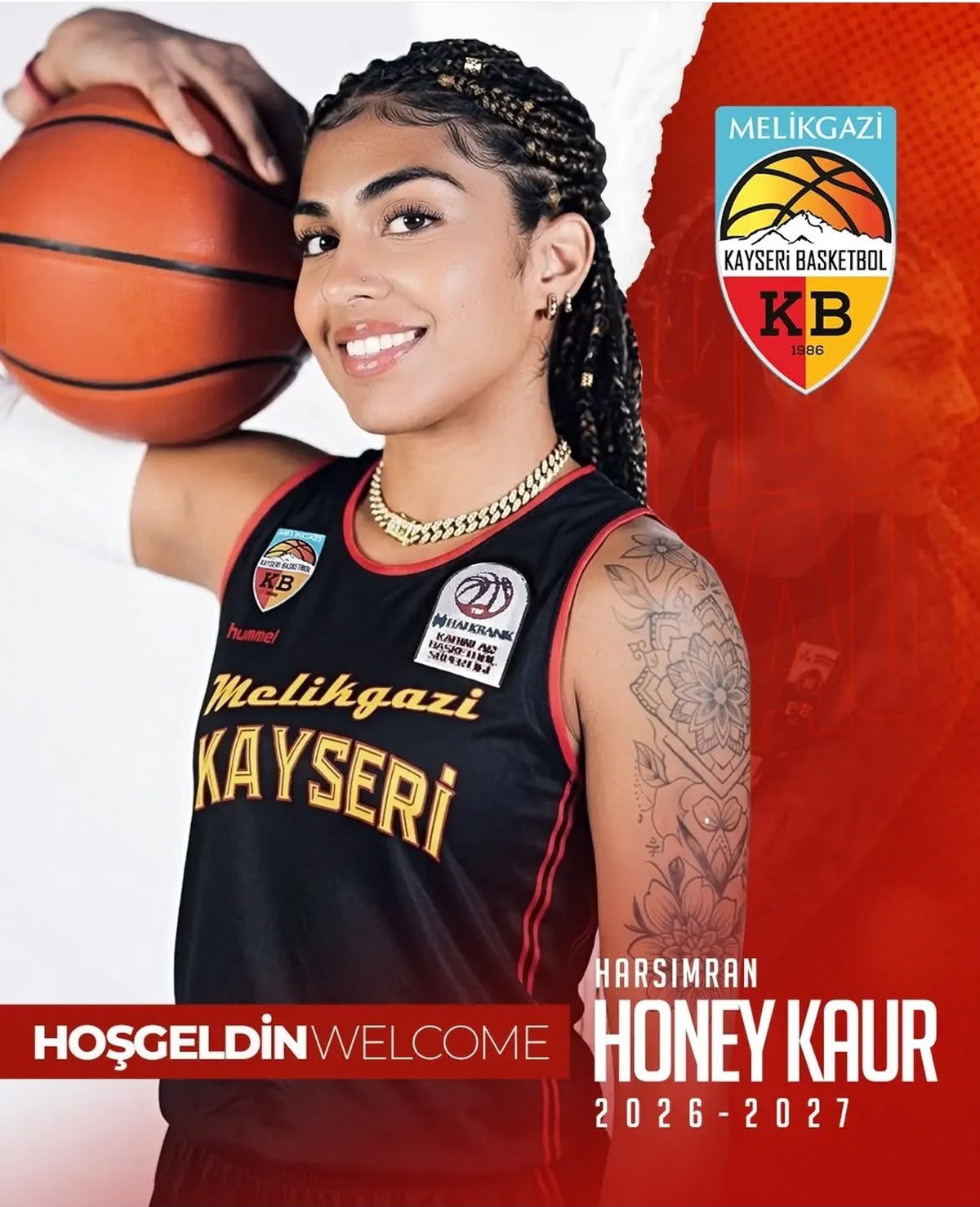 Melikgazi Kayseri\'nin Yeni Transferi: Honey Kaur