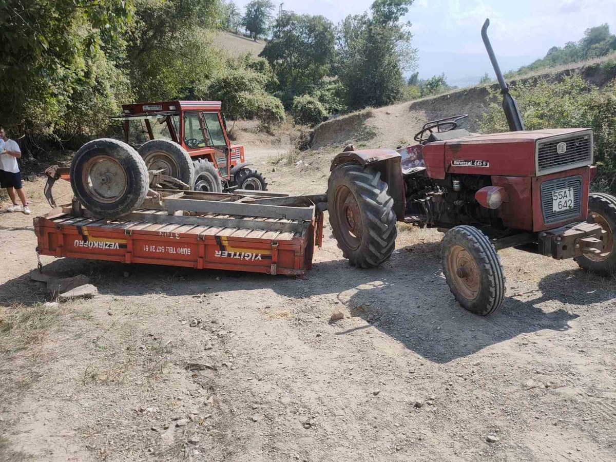 Vezirköprü\'de Traktör Kazası: 1 Ölü, 7 Yaralı