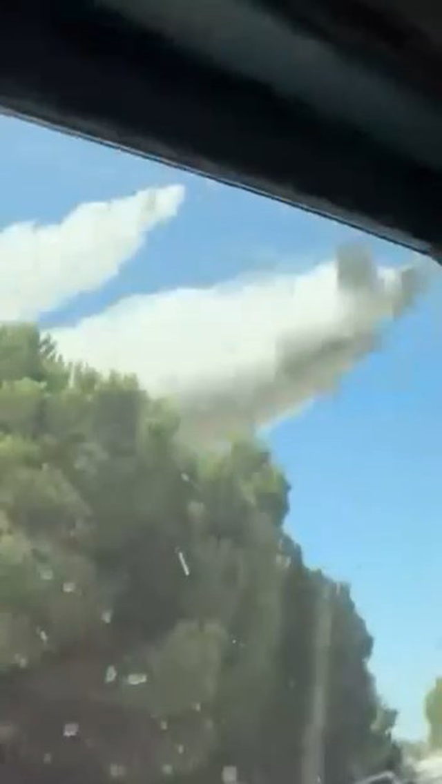 Yalova'da düşen F-16 üstlerinden böyle geçmiş! Yeni görüntüler