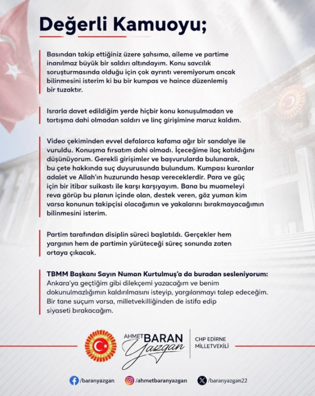 CHP'li vekilden taciz iddialarına karşı rest: Suçum varsa istifa ederim