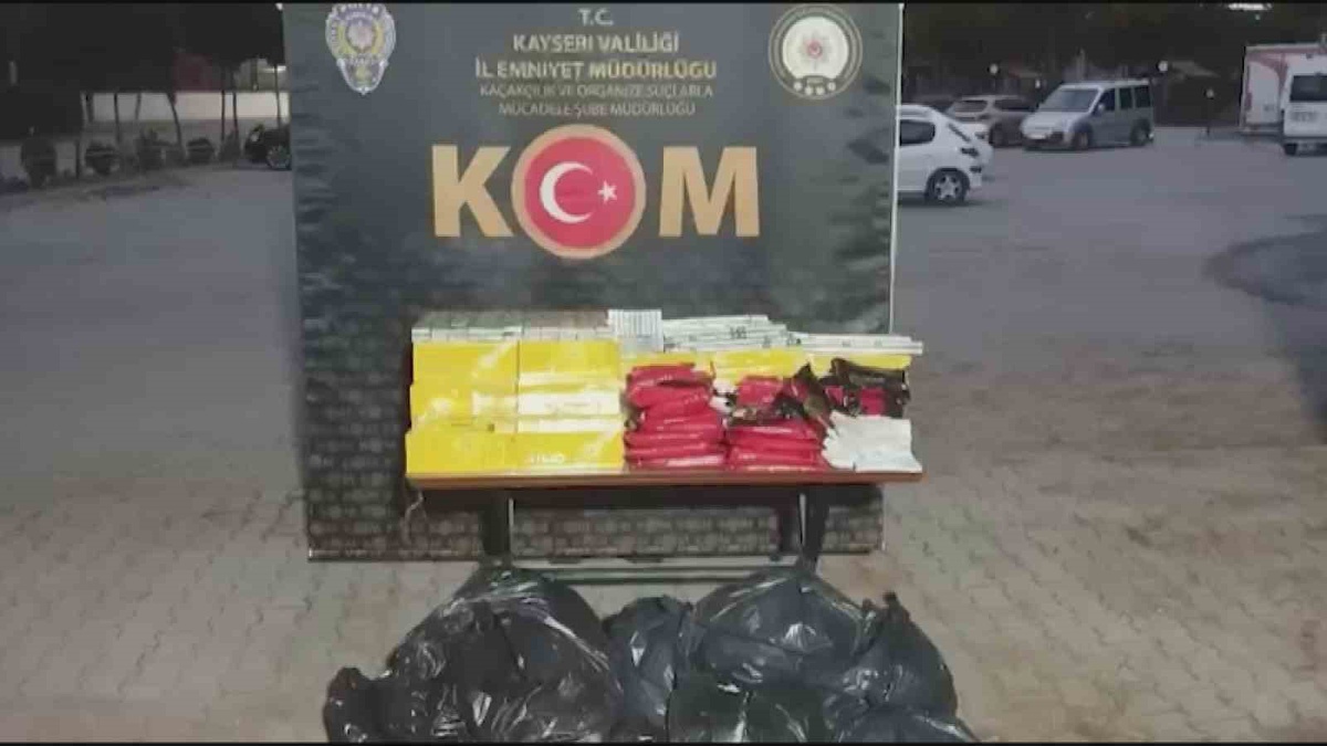 Kayseri\'de Kaçak Sigara ve Nargile Tütünü Operasyonu