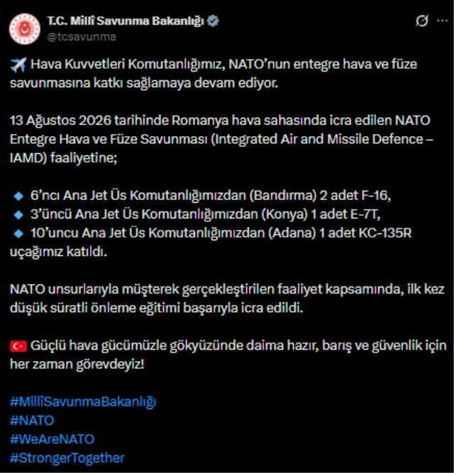 Türk savaş uçakları havalandı, NATO hava sahasında bir ilk yaşandı