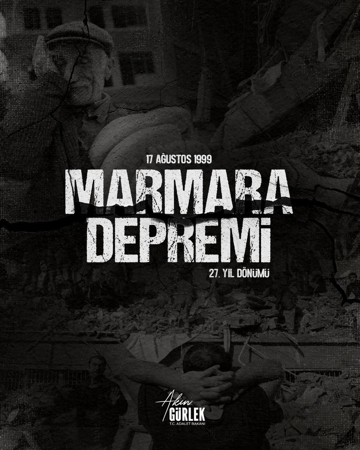 Adalet Bakanı\'ndan Marmara Depremi Mesajı