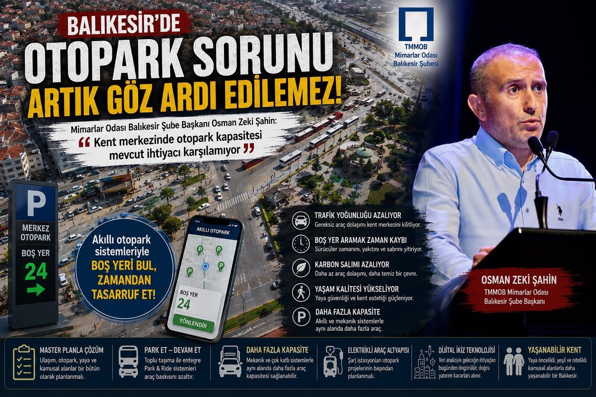 Balıkesir\'de Otopark Sorunu Çözüm Bekliyor