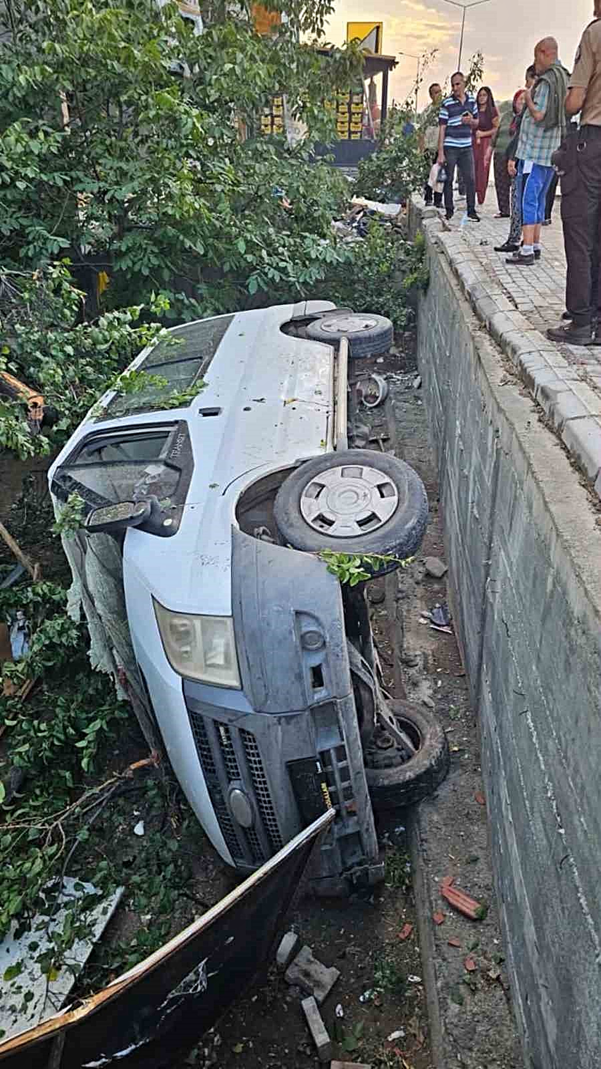 Elazığ\'da Transit Bahçeye Düştü