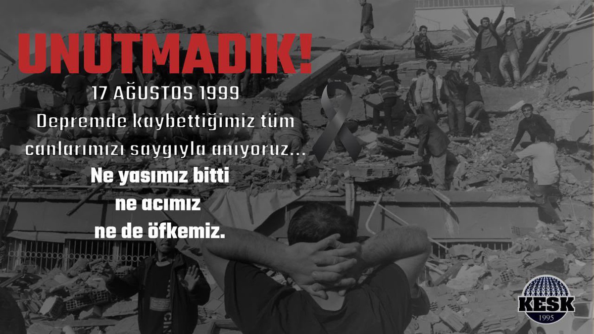 KESK\'ten Marmara Depremi Anması