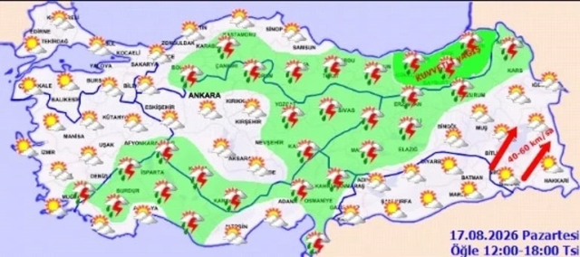 Meteoroloji saat vererek uyardı: Ankara dahil birçok ile sağanak geliyor