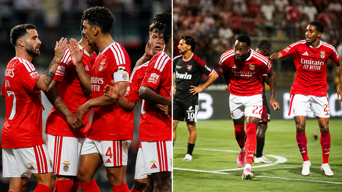 S&uuml;per Lig'in eski yıldızları şov yaptı! Benfica'dan tarihi fark