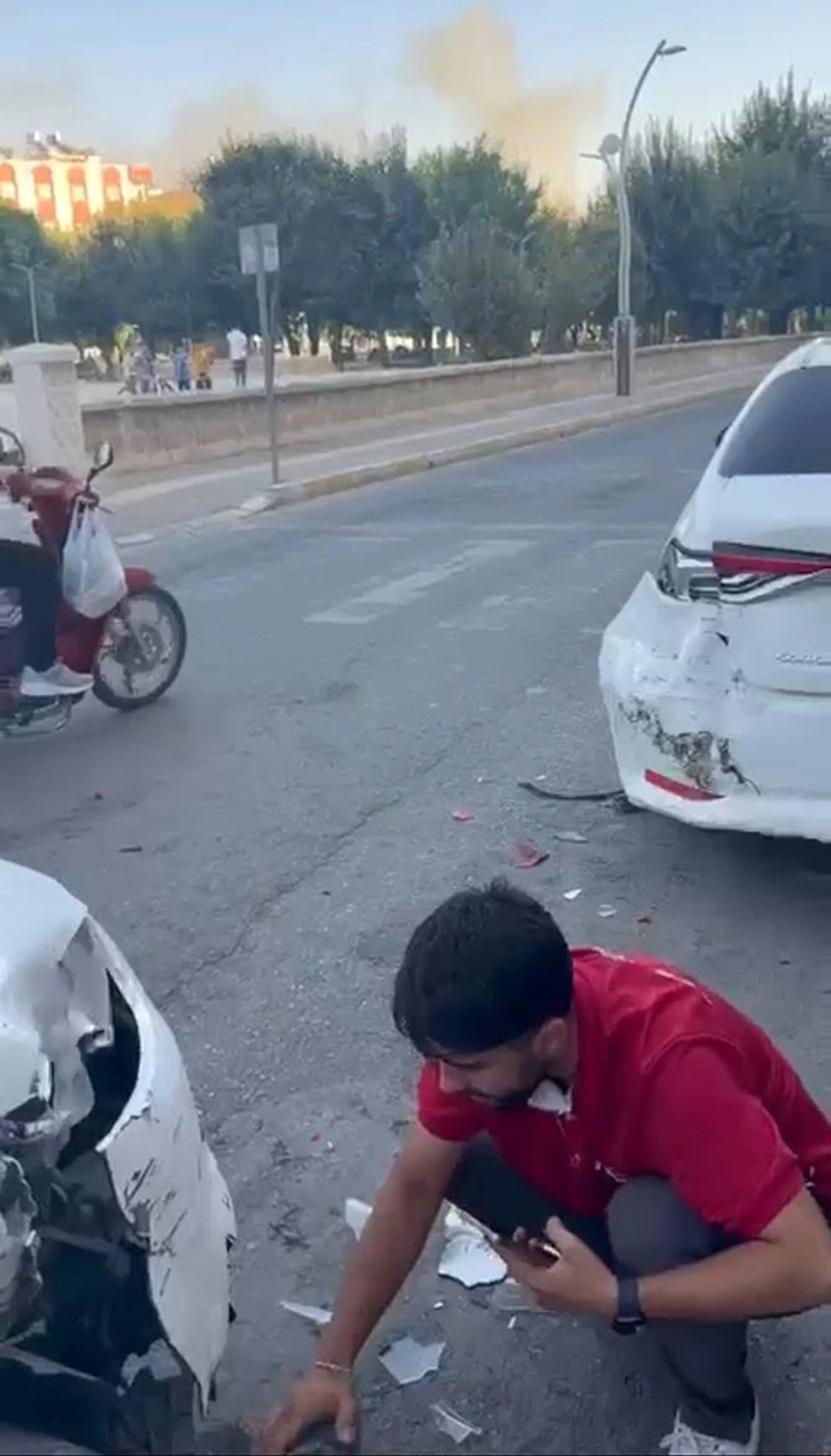 Nusaybin\'de Trafik Kazası: Maddi Hasar Var