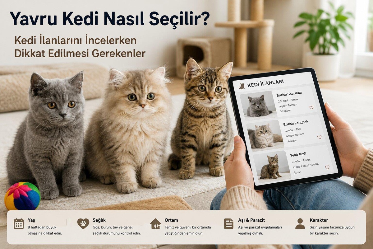 Yavru Kedi Nasıl Seçilir? Kedi İlanlarını İncelerken Dikkat Edilmesi Gerekenler