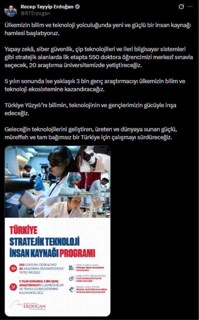 Cumhurbaşkanı Erdoğan'dan