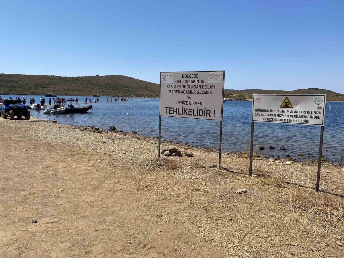 Ayvalık\'ta Yalancı Boğaz\'da can güvenliği alarmı