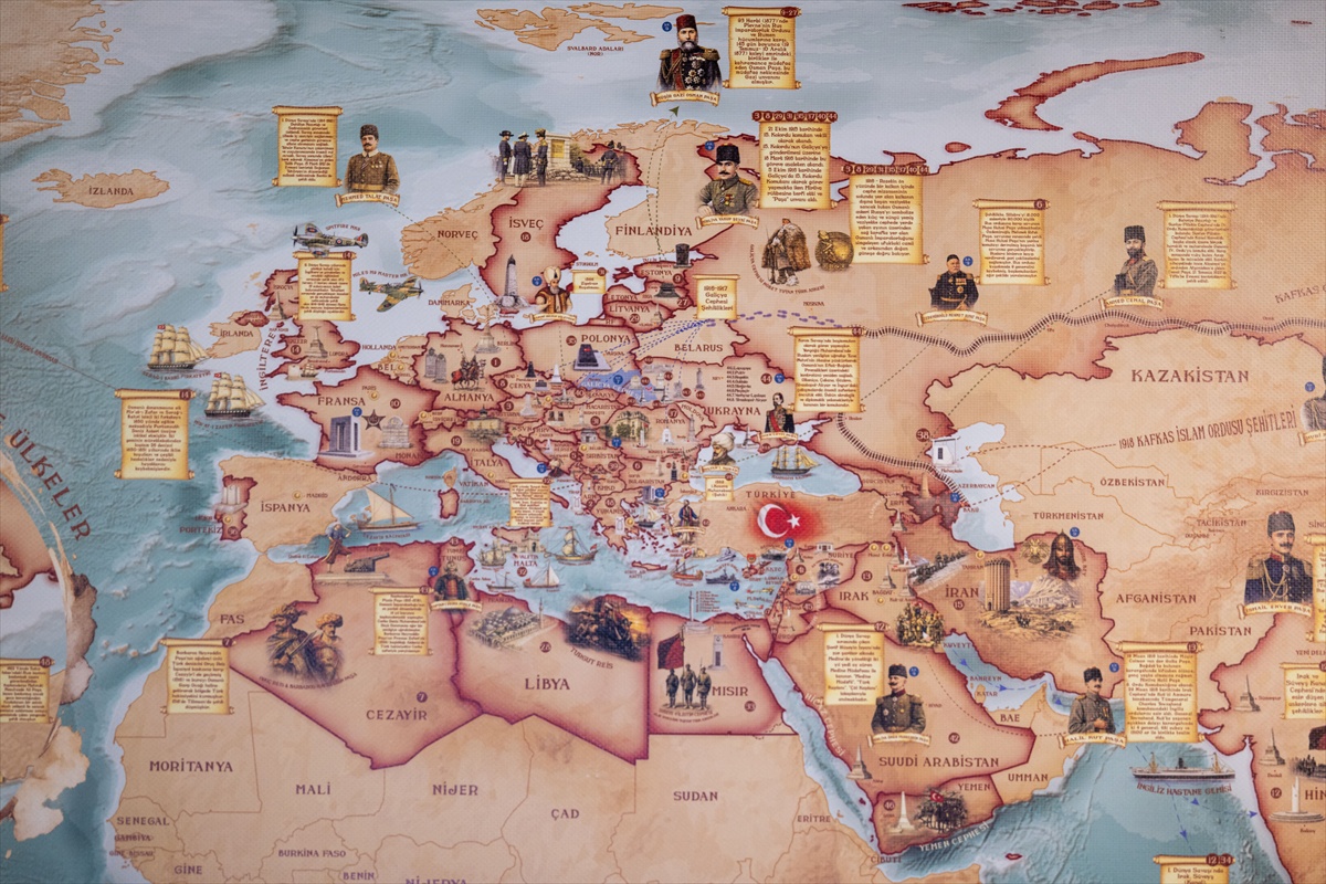 48 ülkedeki 172 Türk şehitliği ve anıtı özel bir çalışmayla haritalandı