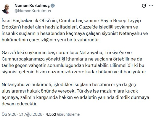 Netanyahu'dan küstah açıklama! Türkiye'den peş peşe sert tepkiler