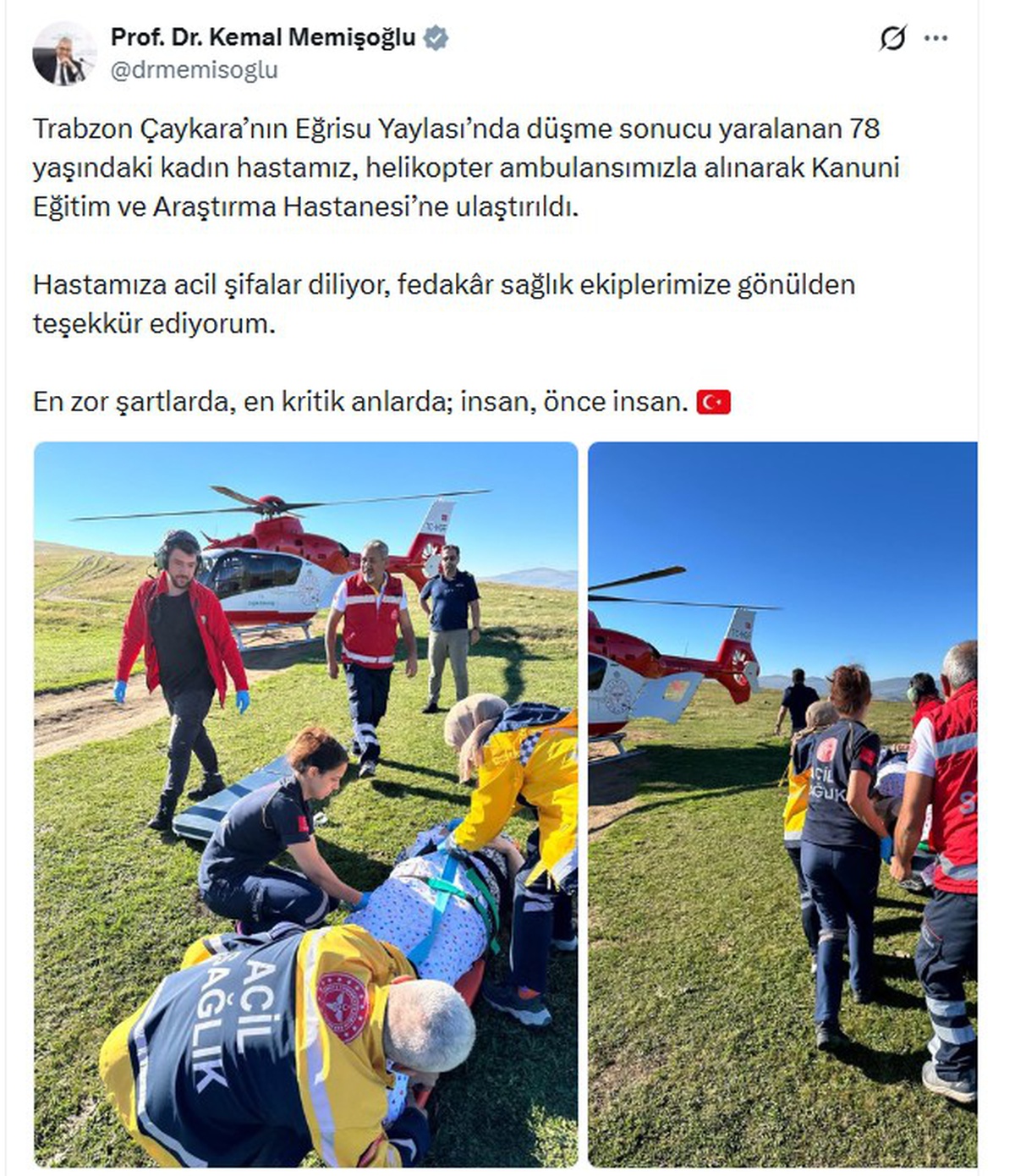 78 Yaşındaki Kadın Düşerek Yaralandı