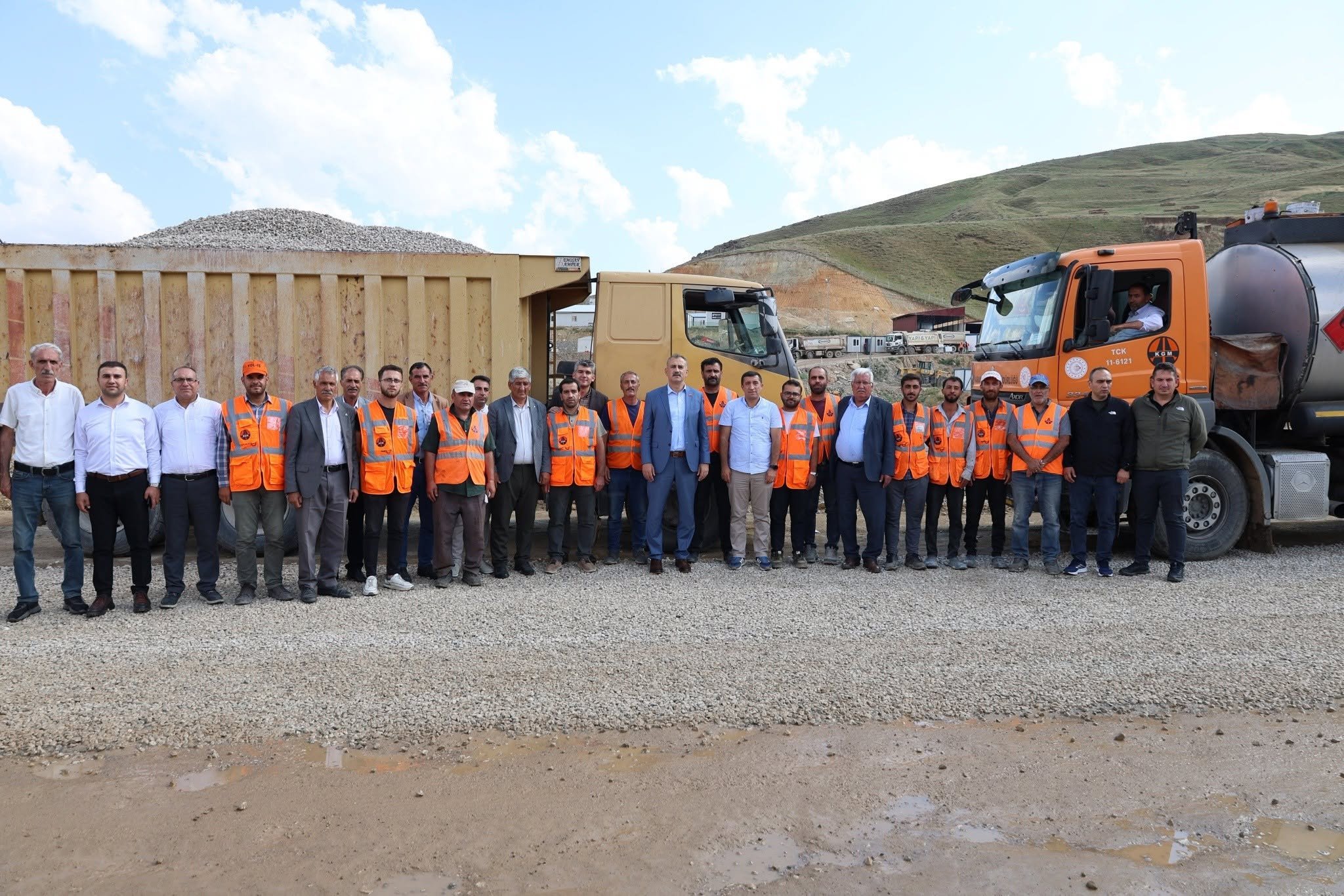 Vali Bozkurt'tan Diyadin'de Yol İncelemesi