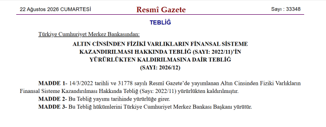 Merkez Bankası'ndan