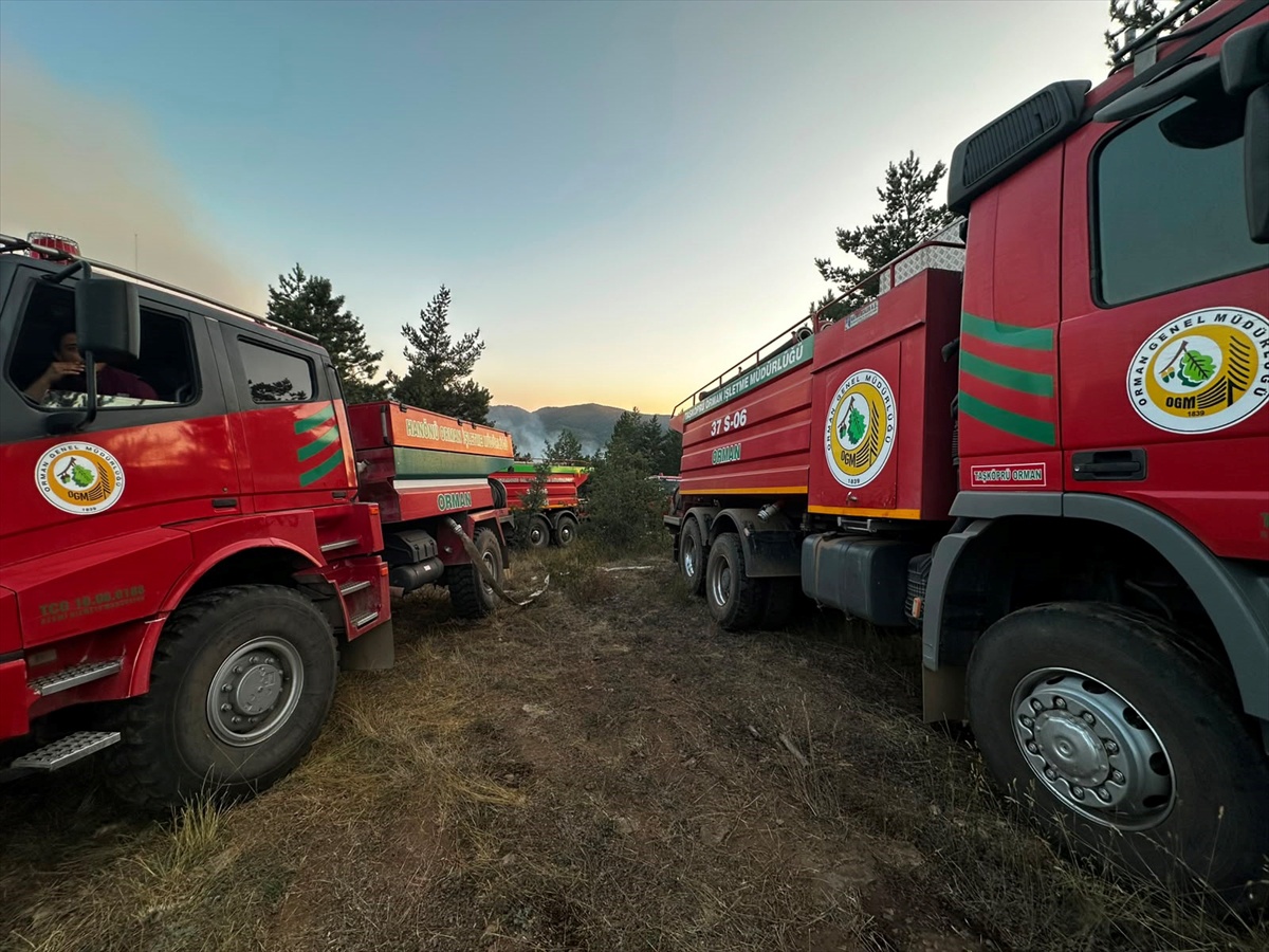 Kastamonu\'da Orman Yangınına Müdahale Devam Ediyor