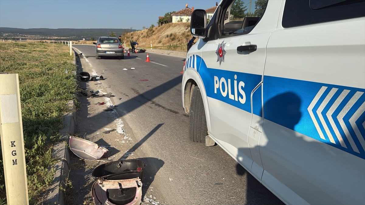 Hisarcık'ta Elektrikli Bisiklet Kazası