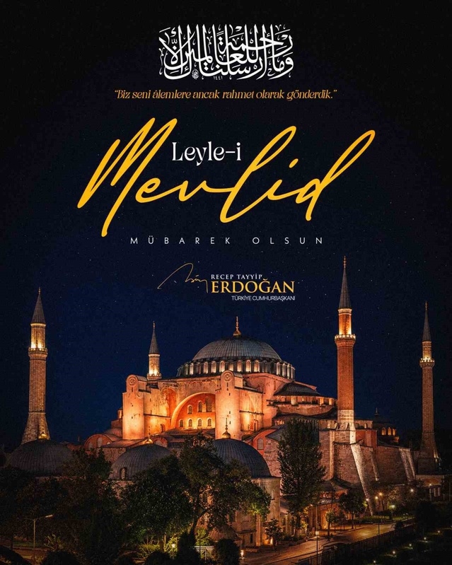 Erdoğan'dan Mevlid Kandili Mesajı