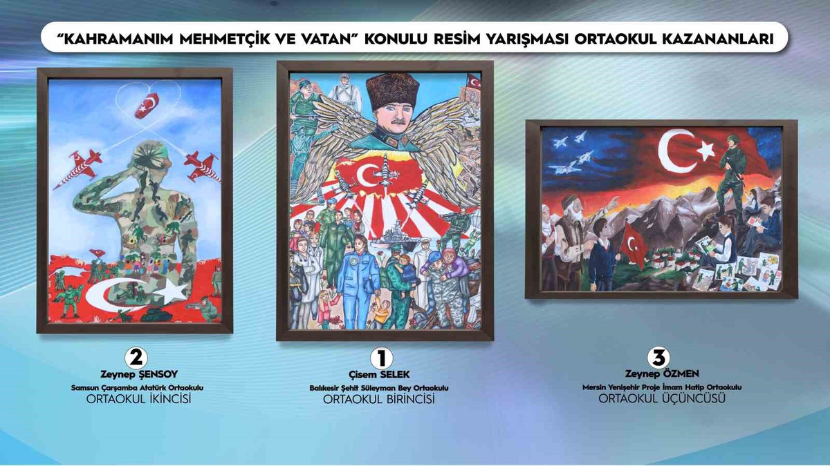 Kahramanım Mehmetçik Resim Yarışması Sonuçlandı