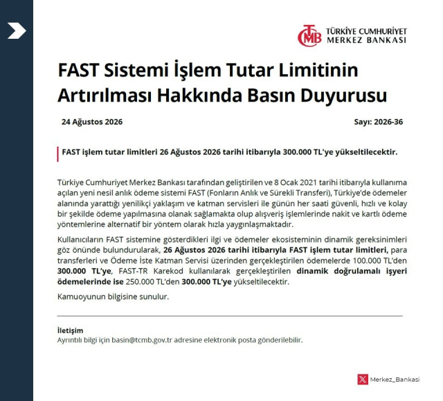 Para transferinde yeni dönem! FAST limiti 3 katına çıkarılıyor