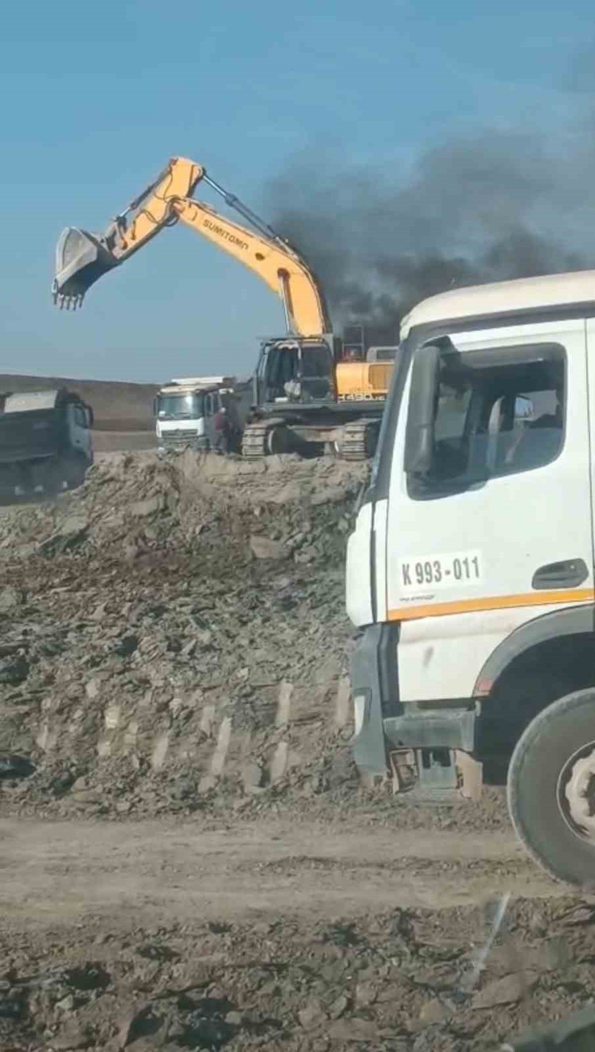 Siirt'te İnşaat Alanında Yangın