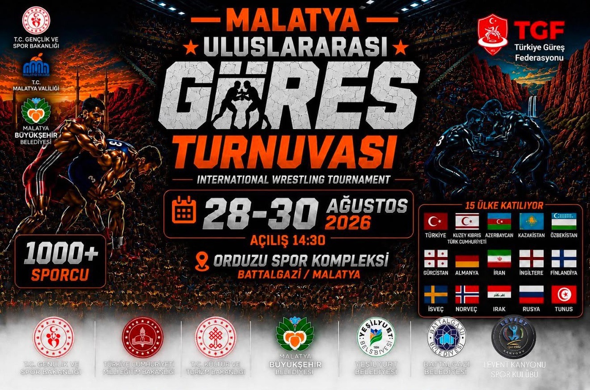 Malatya'da Uluslararası Güreş Organizasyonu