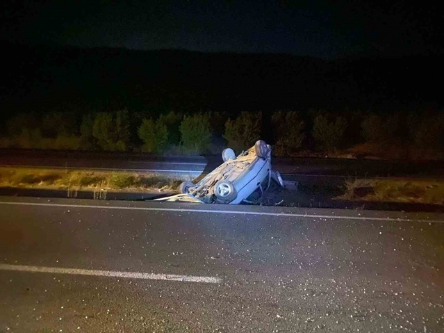 Bilecik'te Takla Atan Araçta 1 Yaralı