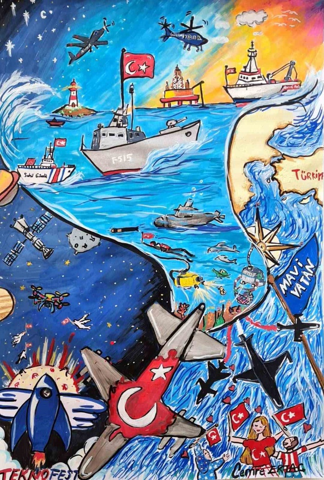 Cemre Ertaç'tan Resim Yarışmasında Birincilik