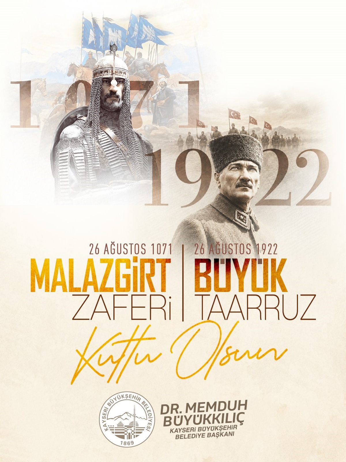 Başkan Büyükkılıç’tan Malazgirt ve Büyük Taarruz Zaferi mesajı