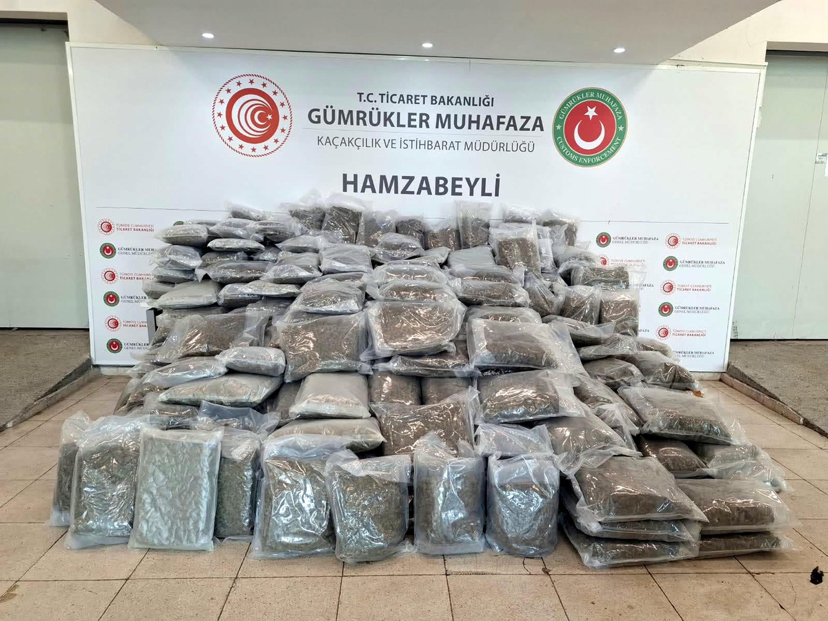 Hamzabeyli Sınır Kapısı'nda 287 Kilo Esrar Ele Geçirildi