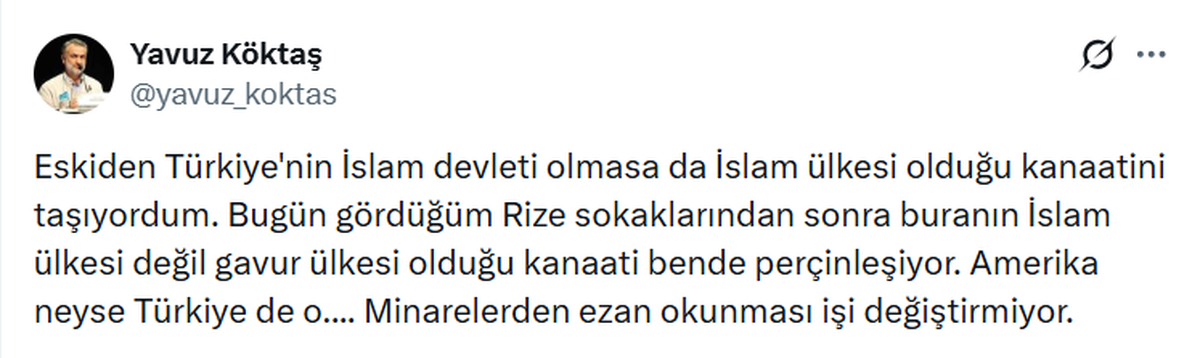 RTEÜ'lü Profesörün 'Gavur Ülkesi' Çıkışı Tepki Çekti