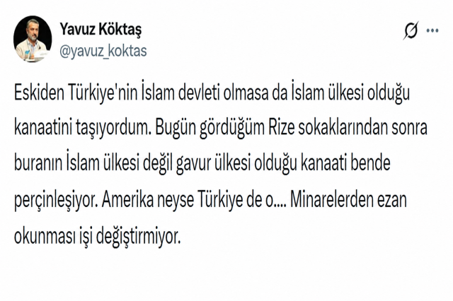 RTEÜ’lü akademisyenden tepki çeken “gavur ülkesi” paylaşımı