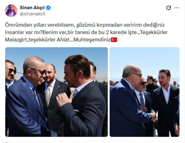 Sinan Akçıl'dan Cumhurbaşkanı Erdoğan'a: Ömrümden yılları veririm