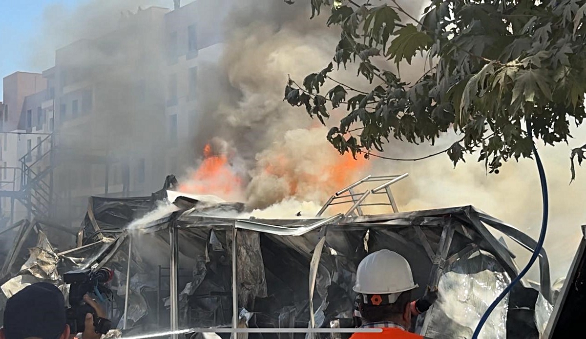 Malatya'da Konteyner Kentte Büyük Yangın