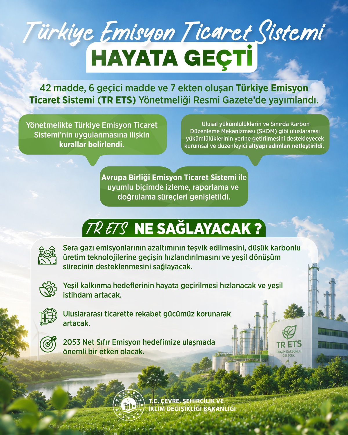 Türkiye Emisyon Ticaret Sistemi Yürürlüğe Girdi