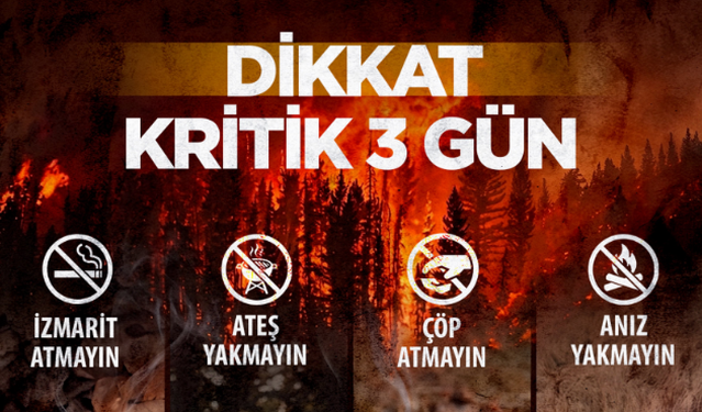 Orman Yangınlarına Dikkat Uyarısı!