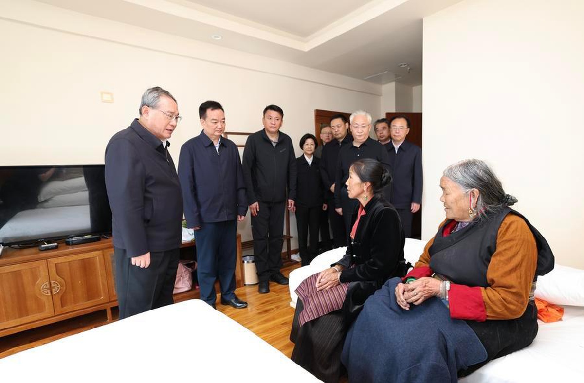 Li Qiang Gyirong'da Heyelan İncelemesi
