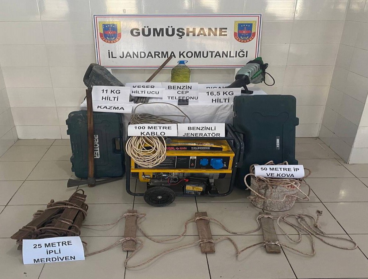 Şiran'da İzinsiz Kazı Yapan Üç Kişi Yakalandı