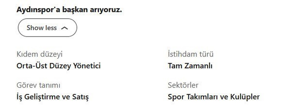 Aydınspor Başkan Arıyor!