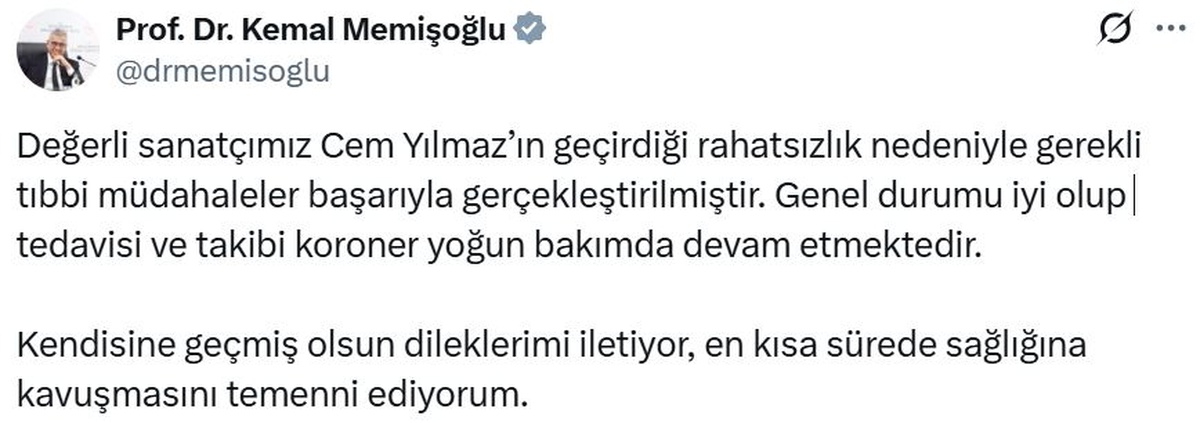 Cem Yılmaz'ın Sağlık Durumu İyi