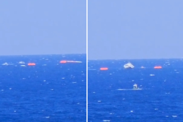 Girne açıklarında alabora olan gemiden dehşet verici görüntüler: Batıyoruz...