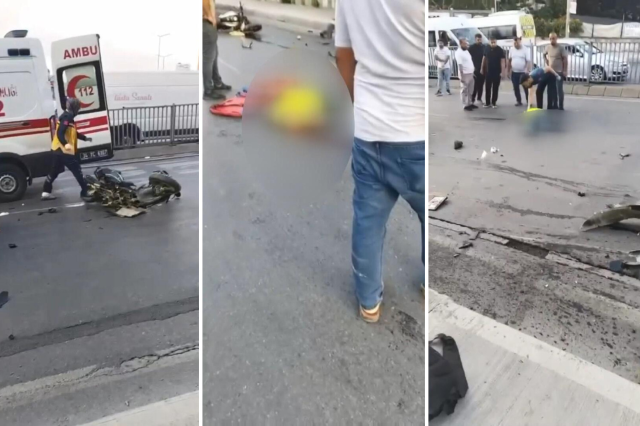 İki motosikletli feci şekilde çarpıştı! Korkunç kazada bir kişi hayatını kaybetti