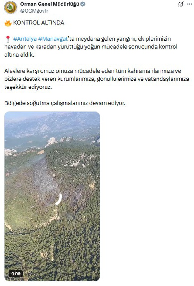 Yangın Kontrol Altına Alındı