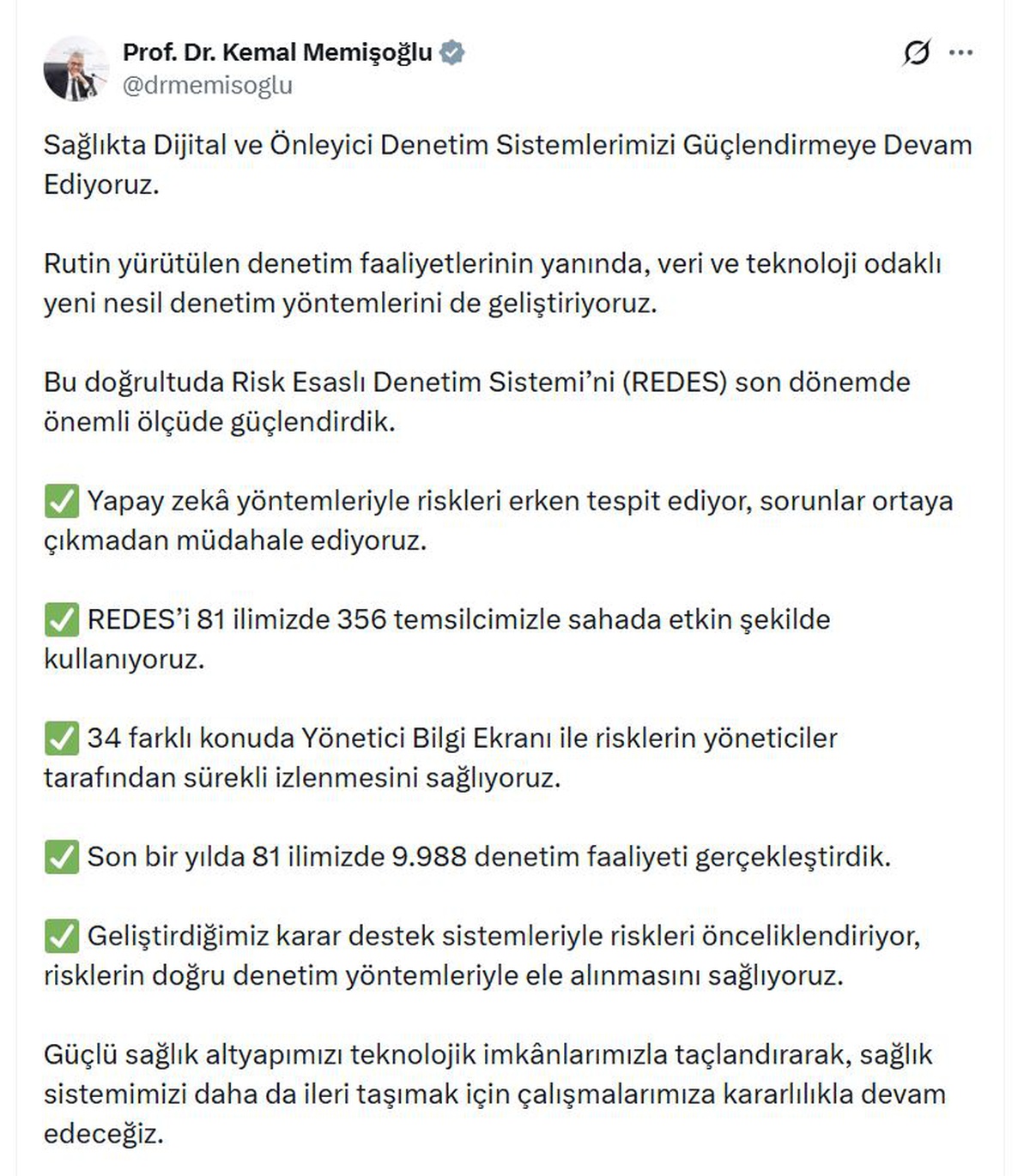 Sağlıkta Dijital Denetim Güçleniyor