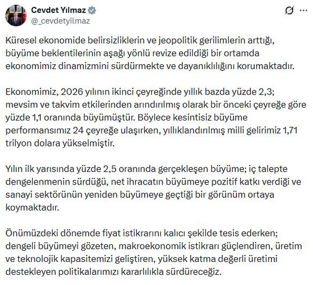 Türkiye Ekonomisi Büyümeye Devam Ediyor