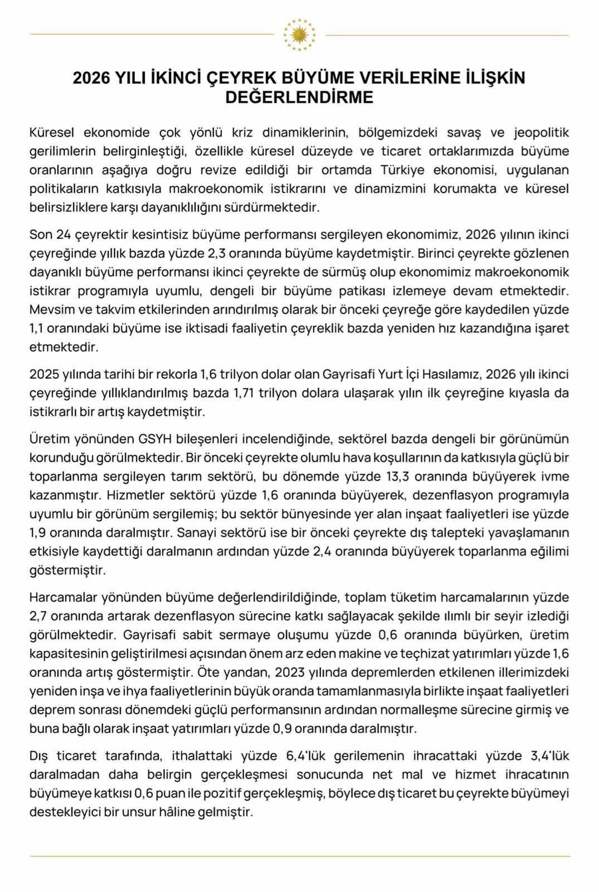 Türkiye Ekonomisinde Büyüme Başarıları