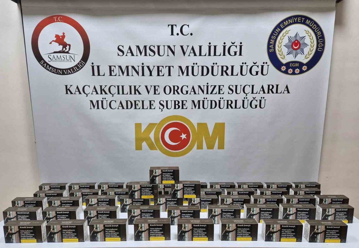Samsun'un İlkadım ilçesinde kaçakçılık operasyonu: 10 bin doldurulmuş makaron ele geçirildi, 1 kişiye adli...